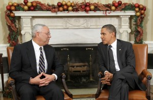 Colin Powell and President Obama (File photo)